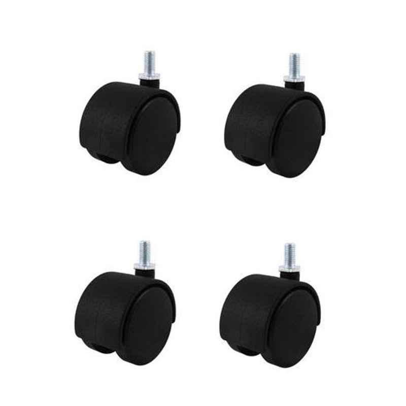 Nixnine Standard Office Revolving Chair Replacement Wheels, REG_BLK_4PS (Pack of 4)