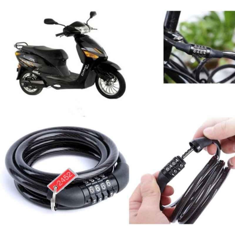 Auto Pearl PVC & Plastic Black Combination Cable Lock for Electric Optima Plus, 631