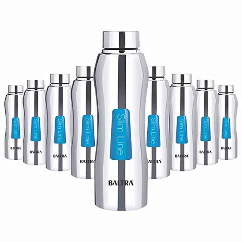 Baltra Relax 1000ml Stainless Steel Silver Single Walled Water Bottle, BSL294 (Pack of 9)