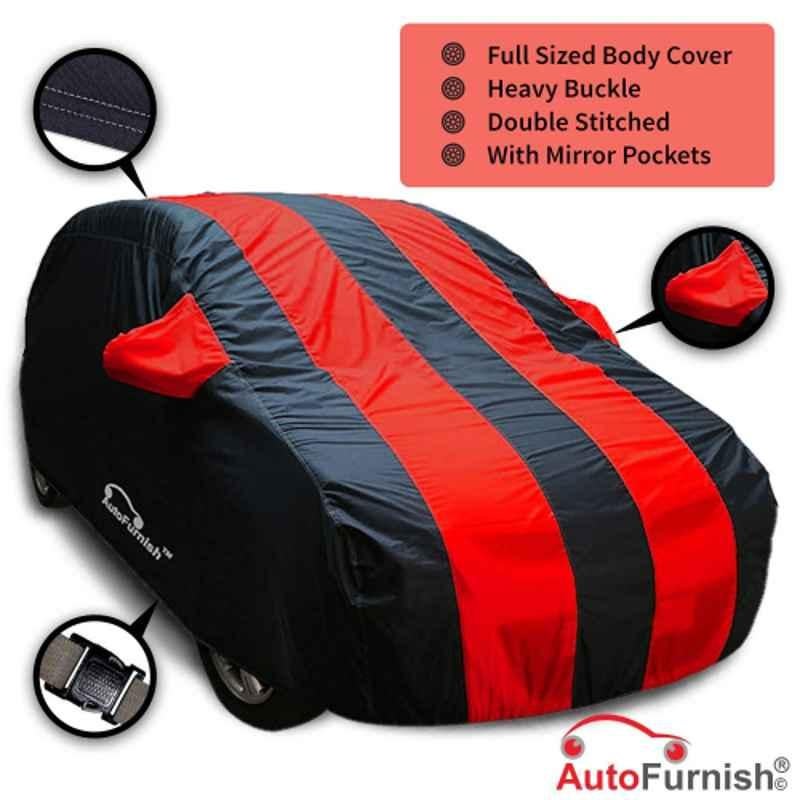 Autofurnish Taffeta Arc Red Stripe Stylish Car Body Cover, AF20