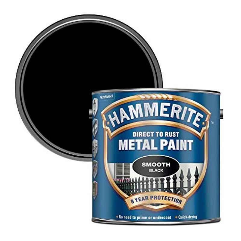 Hammerite 2.5L Black Glossy Direct to Rust Metal Paint, 5084866