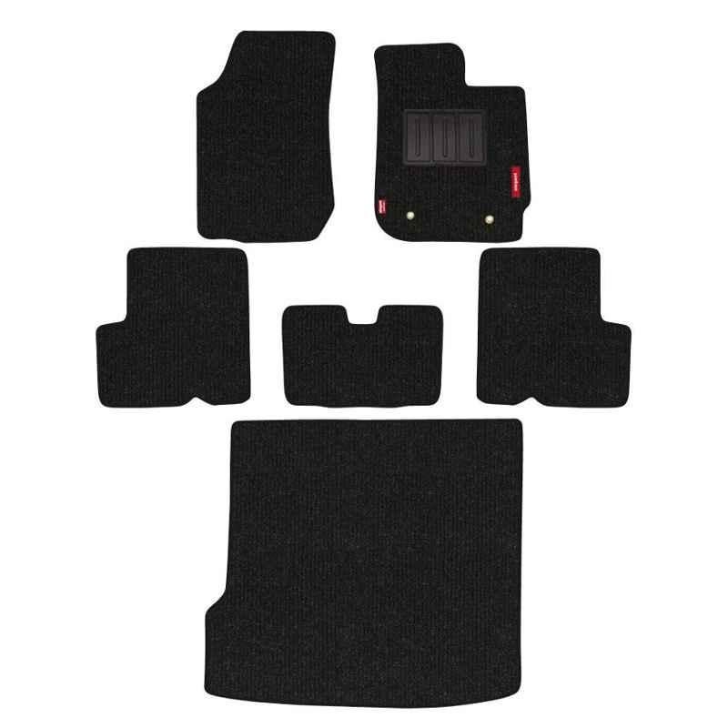 Elegant Carry 6 Pcs Polypropylene Black Carpet Car Floor Mat Set for Nissan Terrano