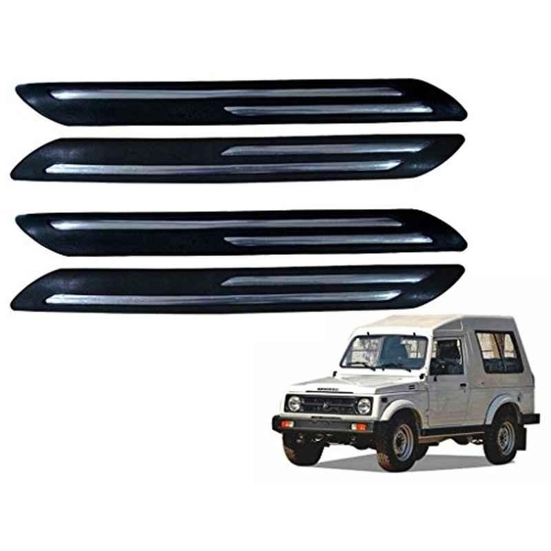 Kozdiko 4 Pcs Double Chrome Bumper Protector Set for Maruti Gypsy