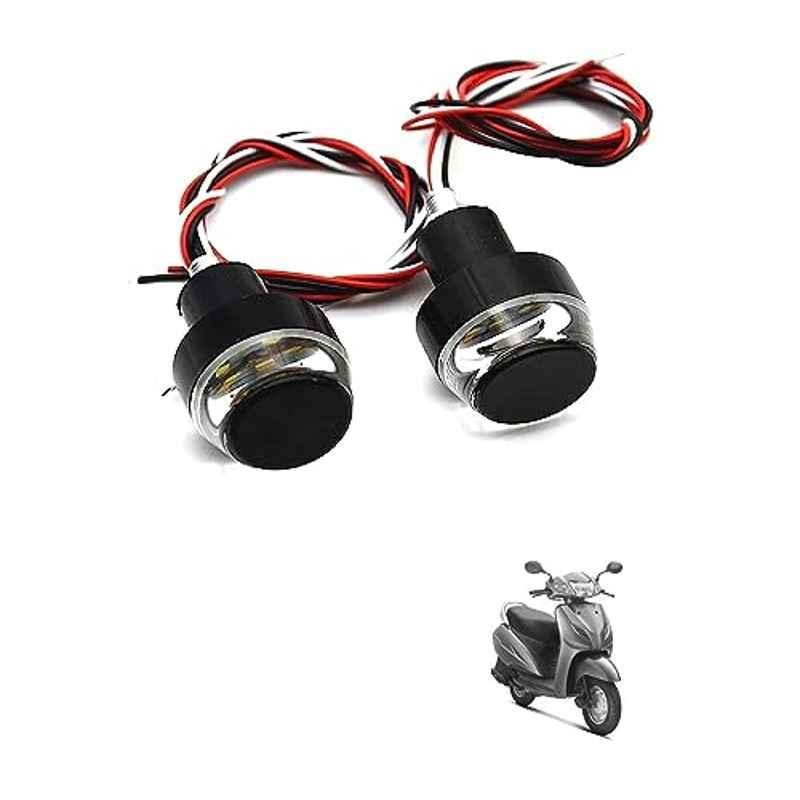 Kozdiko 2 Pcs Dual Colour Motorcycle LED Indicator Turn Signal Handle Bar Light Set for Honda Activa 3G