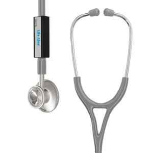 Lifeline Diamond Aluminium Grey Single Diaphragm Chest Piece Stethoscope with 2 Way Tube, STH010-GR