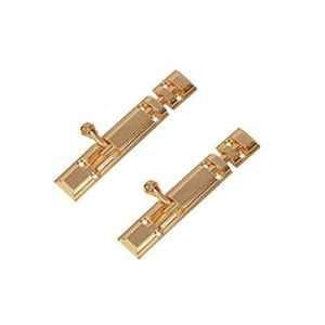 Smart Shophar 4 inch Brass Gold Royal Tower Bolt, SHA10TW-ROYA-GL04-P2 (Pack of 2)