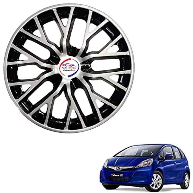 Auto Pearl 4 Pcs 15 inch ABS DC BBR07 Hubcap Wheel Cover Set with Retention Ring for Honda Jazz S&V