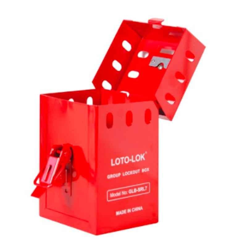 LOTO-LOK 110x100x185mm Steel Red Group Lock Box, GLB-SRL7