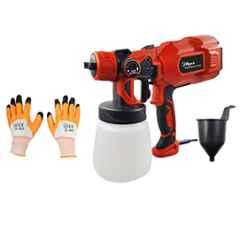 Hillgrove HGCM42M1 DIY 550W Copper Nozzle Paint Sprayer Gun Machine with Gloves Set