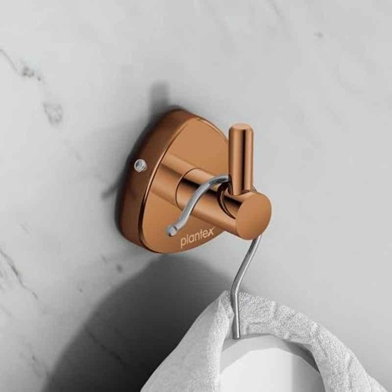 Plantex Stainless Steel Clothes Hanger for Wall/Hangers for Bathroom/Robe Hook/Bathroom Accessories PVD Rose Gold Finish Angel