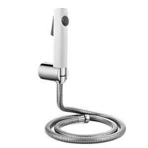 Elegant Casa ABS Silver Handheld Bidet Sprayer Health Faucet Gun with Stainless Steel Chrome Finish Hose Pipe