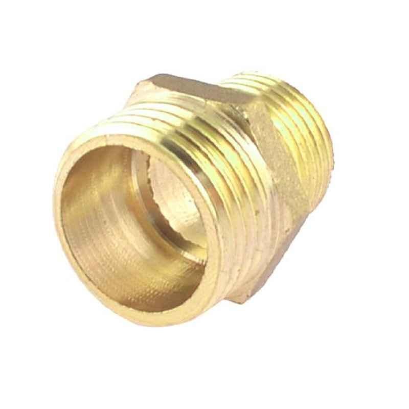 Aexit Brass (Hand Operated Tools) 3/8 inch Pt To 1/2 inch Pt Male Thread Hex Nipple Pneumatic Quick (18Ry819Qf672) Coupler Joint