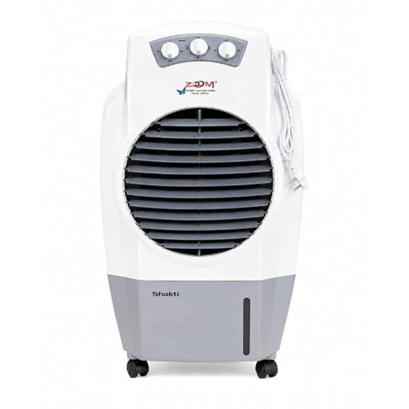 Zoom Shakti 45W 25 Litre ABS White & Grey Portable Desert Air Cooler with Lining