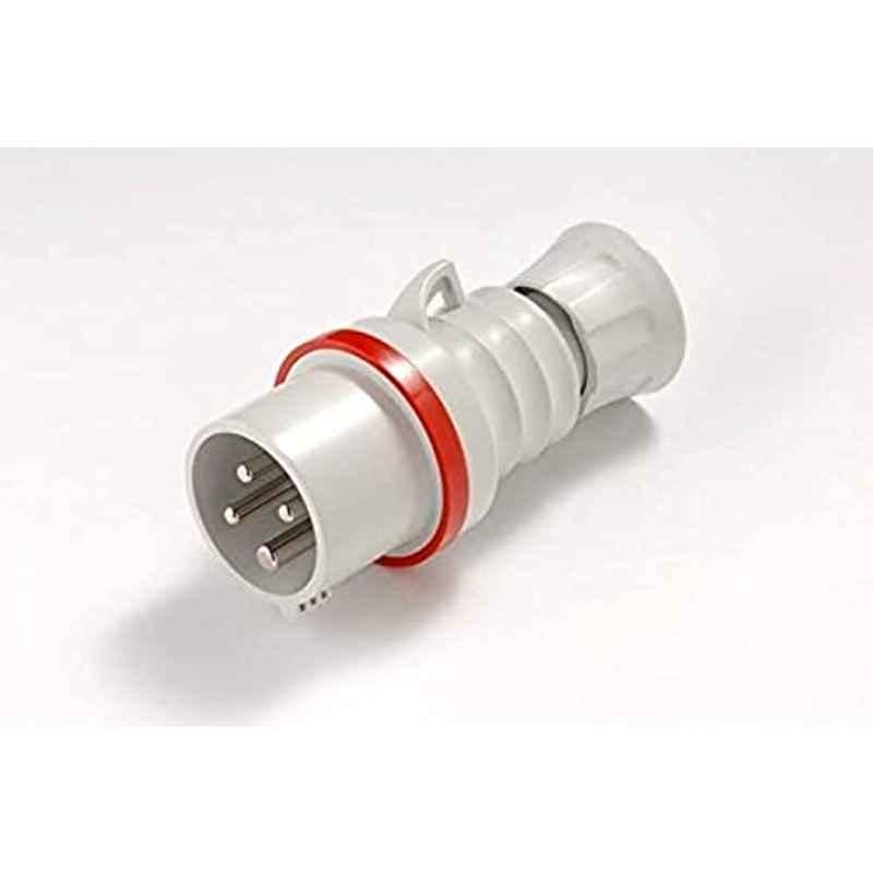 Gewiss 16A 415V 3P+E Red Screw Wiring HP Straight Plug, GW60008H