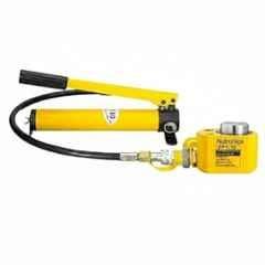 Nutronics 10 Ton 11mm Yellow Hydraulic Cylinder Lifting Jack with Hand Pump for Bridges, Building & Machinery, FPY-10180