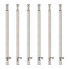 Atom 18 inch Aluminium Satin Finish Heavy Duty Joint-Less Tower Bolt, TB002-18 inch-SS-106 (Pack of 6)