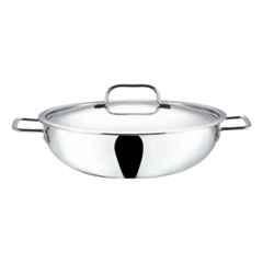 Vinod Platinum 8 Litre Induction Friendly Kadhai with Lid, PTKD36 (Pack of 5)