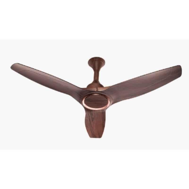 Airelec GLORIA RAGA 30W 320rpm 5 Star 3 Blade BLDC Ceiling Fan WITH Remote, 2 Years Warranty Sweep: 1200mm Walnut Wood AIRABSR1-02