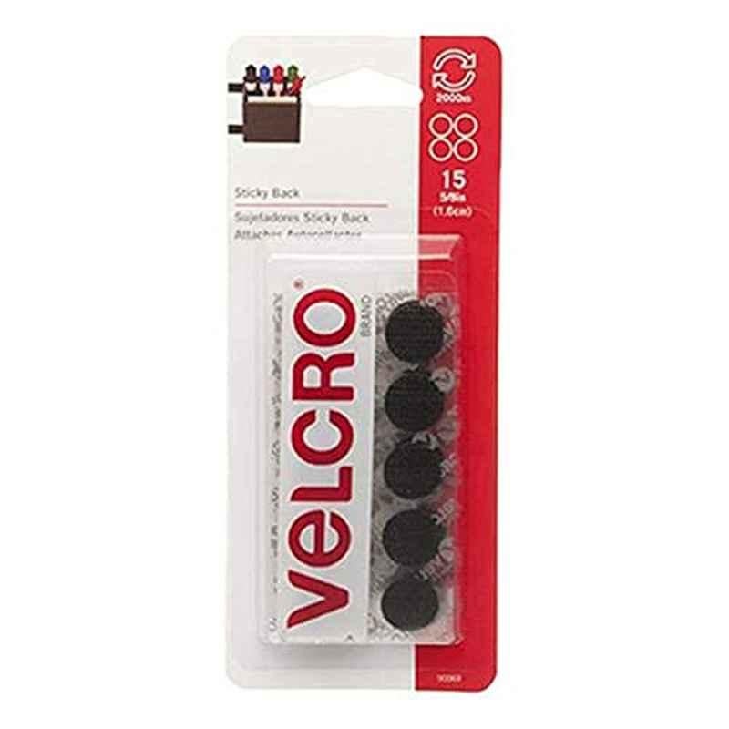 Velcro 0.6x0.6x7.2 inch Black Sticky Back Strip Fastener