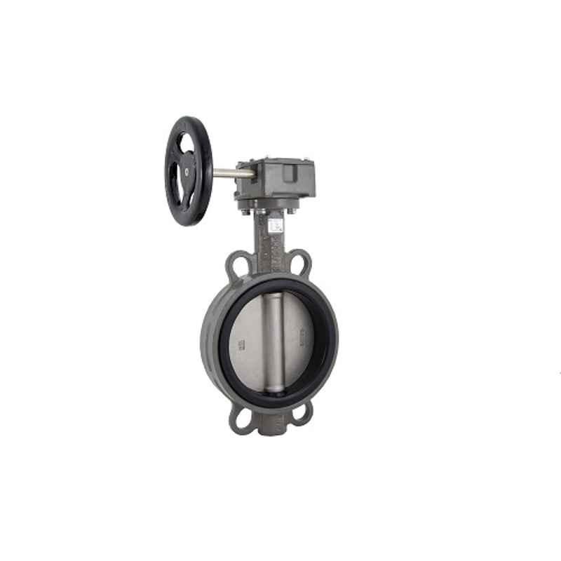 Kistenmacher DN125 Cast Steel Wafer type Gear Operated Butterfly Valve, EGKVE208GODN125
