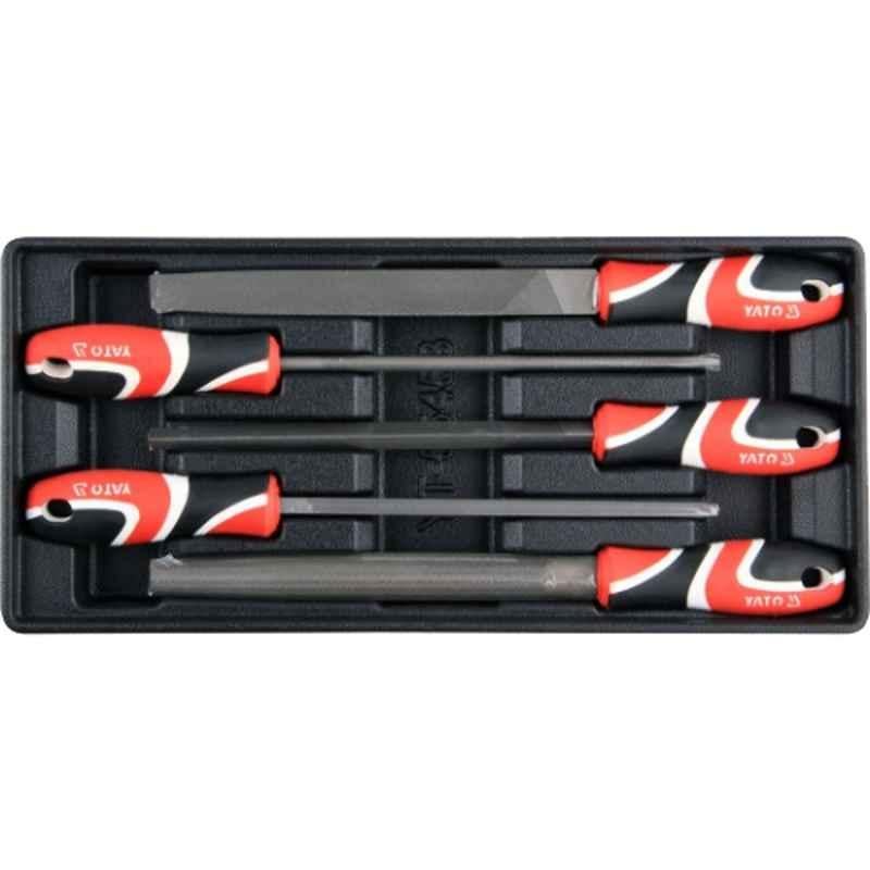 Yato 5 Pcs T12 Steel File Set with 391x180mm Drawer Insert, YT-55453