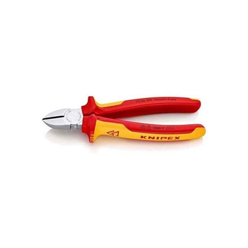 Knipex 185mm Multicolour Tools Chrome Plated Diagonal Cutter , 7006180