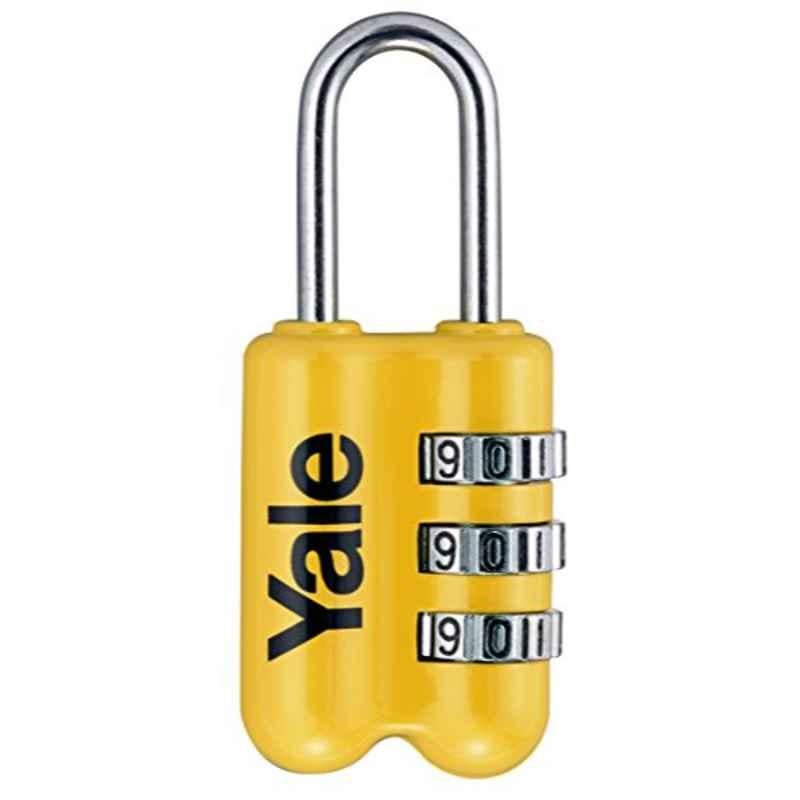 Yale YP2 23mm Brass Yellow Travel Padlock, YP2/23/128/1Y