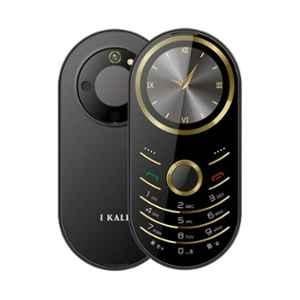 I Kall K59 1.32 inch Black & Gold Circle Round Multimedia Keypad Phone with 64GB Expandable Storage