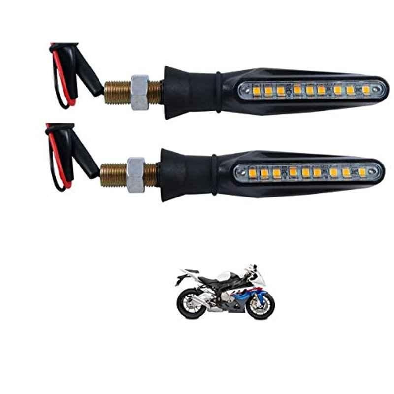 Kozdiko 4 Pcs Plastic Front & Rear Side Sleek Yellow Bike Indicator Set for BMW S 1000 RR