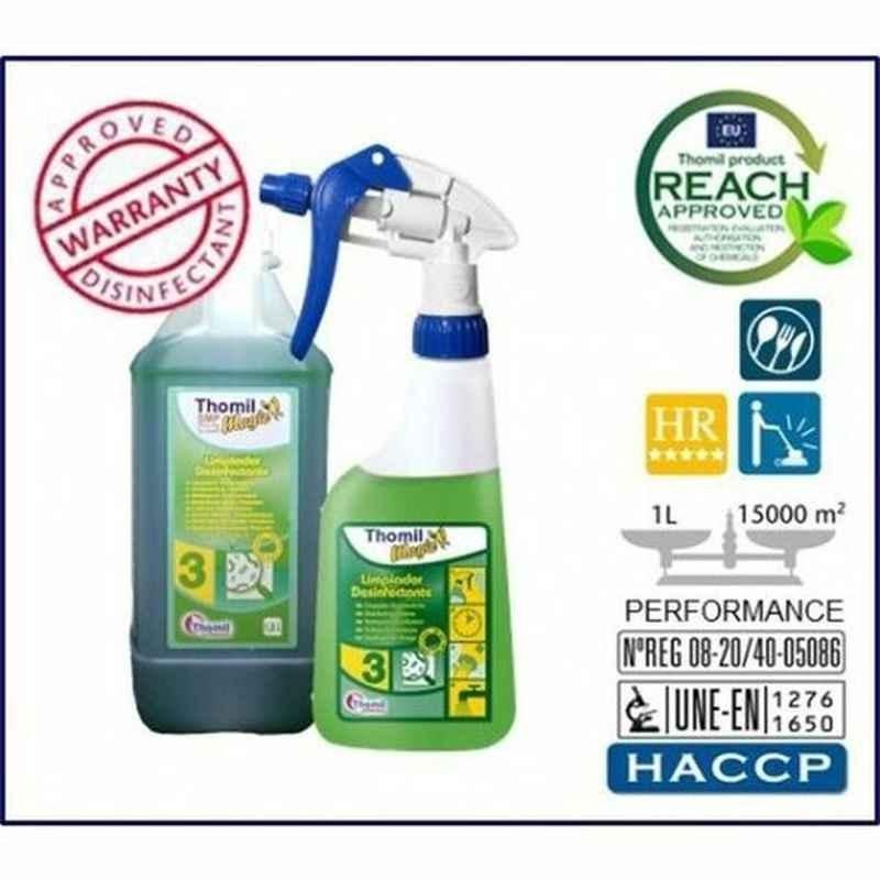Thomil Magic SMP No.3 Disinfectant Cleaner, CSMP132, Pine Scented, 1 L, Green