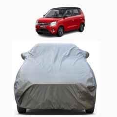 Aarex Auto Polyester Grey 100% Waterproof Car Body Cover with Mirror Pocket, Triple Stitched, Heat Resistant & UV Protection for Maruti Suzuki Wagon R (1999-2024) Model, WR-Grey