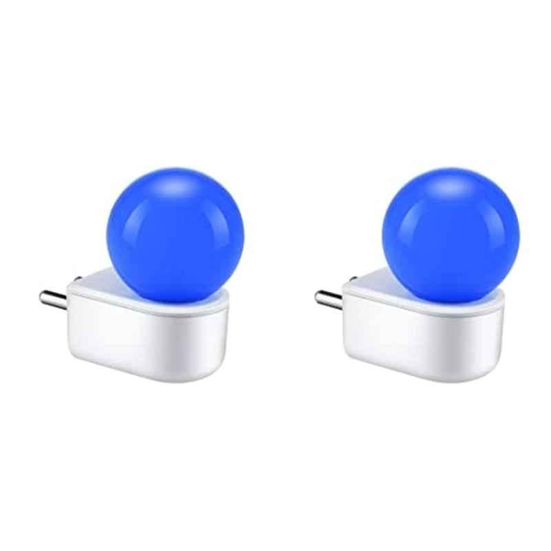 Orient Electric Deco 0.5W Blue Plug n Play LED Night Lamp with 2 Pin Socket, Glare-Free Brightness & BIS Approved (Pack of 2)