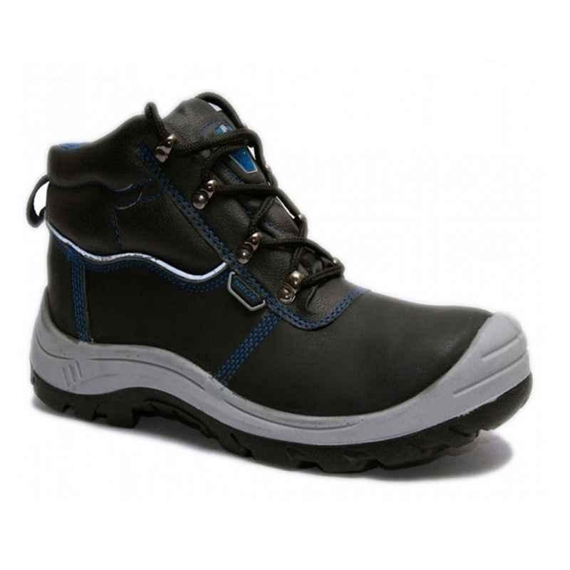 Hillson Ninja Steel Toe Black Work Safety Shoes, Size: 9
