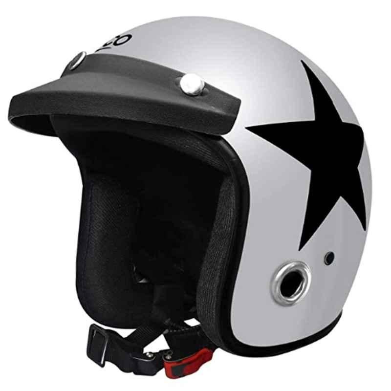 Habsolite HB-ESGB ABS Medium Grey & Black Open Face Helmet, Ecco Star