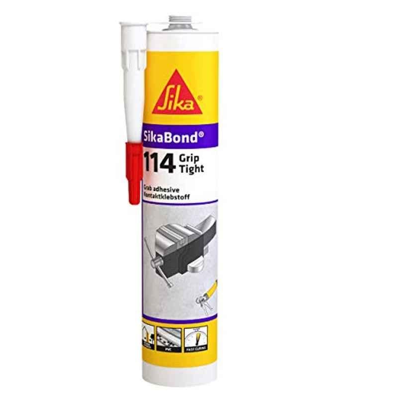 Sika 114 Grip Tight, Beige, Construction Adhesive For Interior And Exterior, Excellent Grab Adhesive Which Bonds Most Construction Material Substrates, 290 ml Cartridge