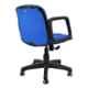 Caddy PU Leatherette Black & Blue Adjustable Office Chair with Back Support, DM 74