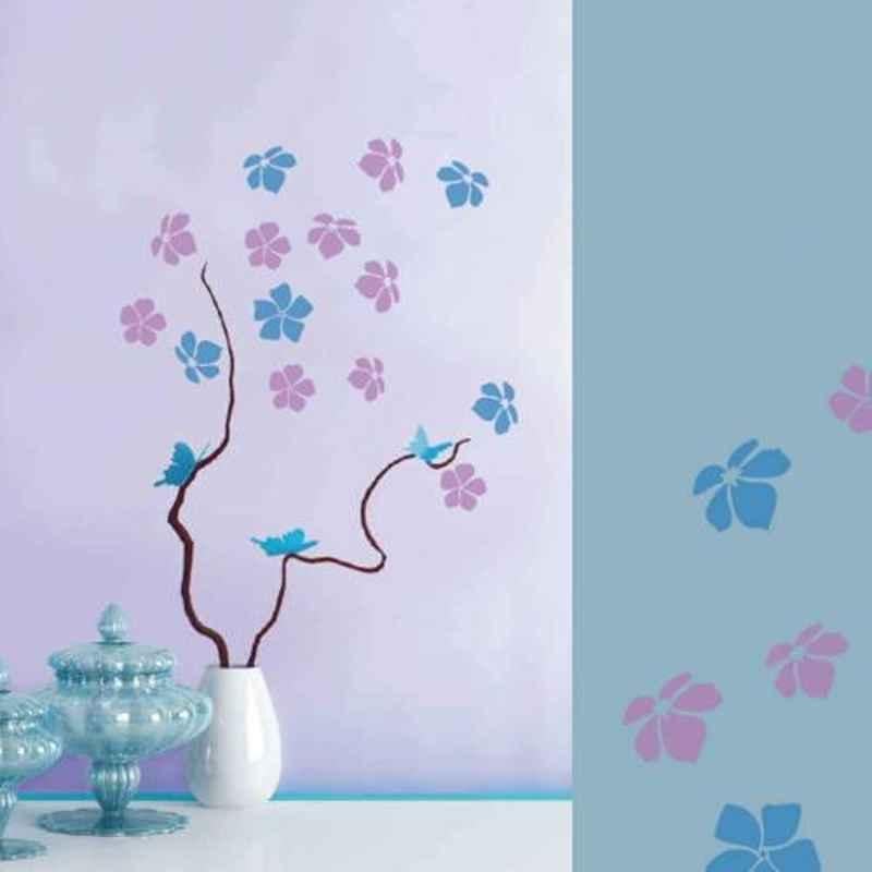 Berger Plastic Multi Silk Designzz Flora Plastic Stencil, F002750G03001000, (Pack of 2)