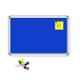 Nechams 1.5'x1' Fabric Notice Board Premium Series Blue FABBLU151TF