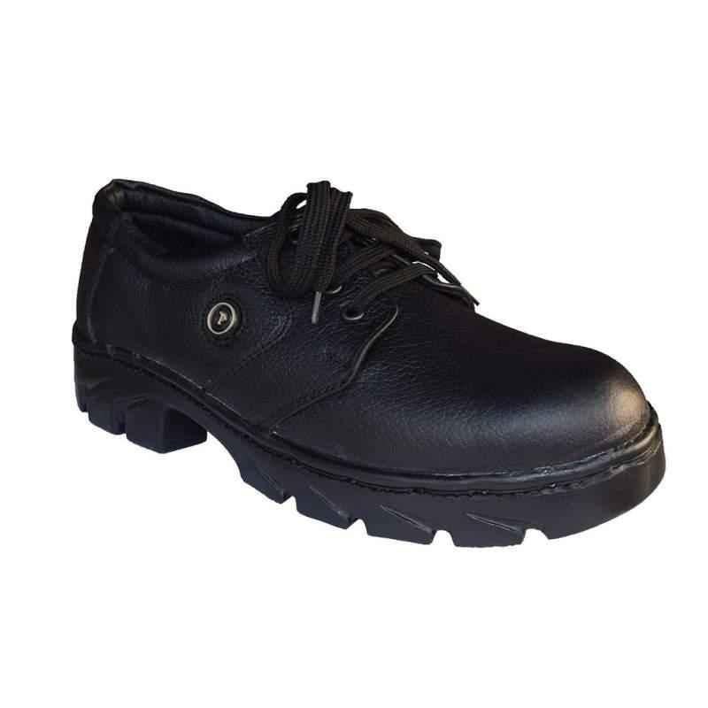 JK Steel JKPDOLOR Steel Toe Black Work Safety Shoes, Size: 8