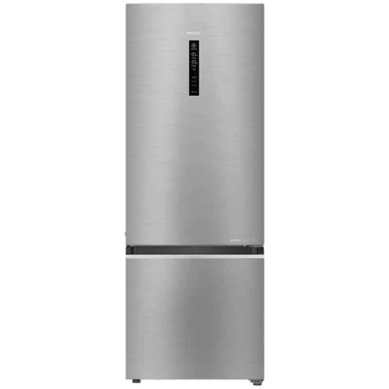 Haier 346L 3 Star Silver Frost Free Double Door Bottom Mount Convertible Refrigerator, HRB-3664BS-E