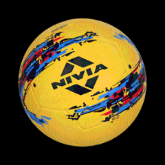 Nivia Storm 22cm Rubber Moulded Yellow Football, Size: 5
