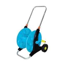 Buy Dolphy ABS Black & Orange Portable Single Arm Garden Water Hose Pipe  Reel Cart with Wheels, DHPR0004 Online At Price ₹2070