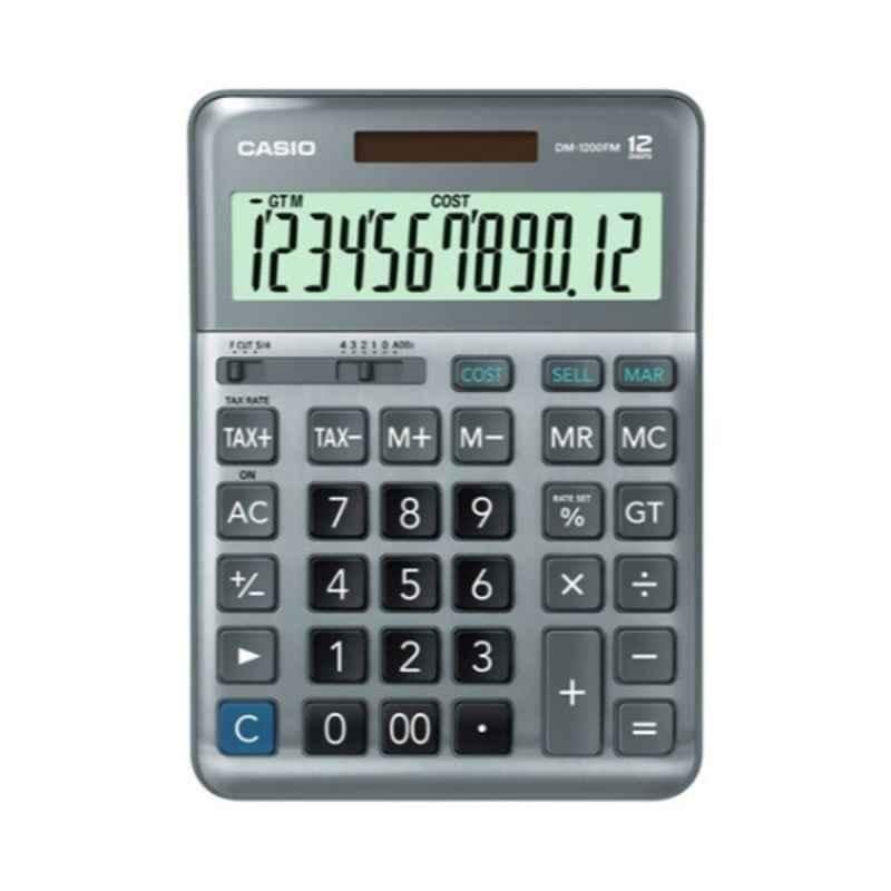 Casio DM-1200FM 205.5x149.5x35.1mm Grey & Black & Blue Digital Desktop Calculator