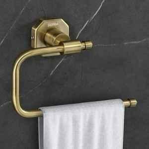 Plantex 304 Grade Stainless Steel Napkin Holder/Towel Hanger/Napkin Ring for Wash Basin/Towel Holder for Kitchen/Bathroom Accessories Nipron (Brass Antique)