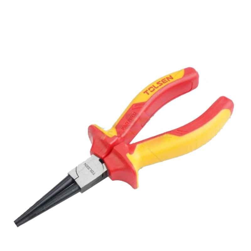 Tolsen 160 mm CrV Steel Insulated Round Nose Pliers, V16056