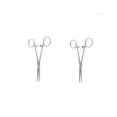 Forgesy 6 inch Stainless Steel Straight Kochers Artery Utility Forcep, X92 (Pack of 2)