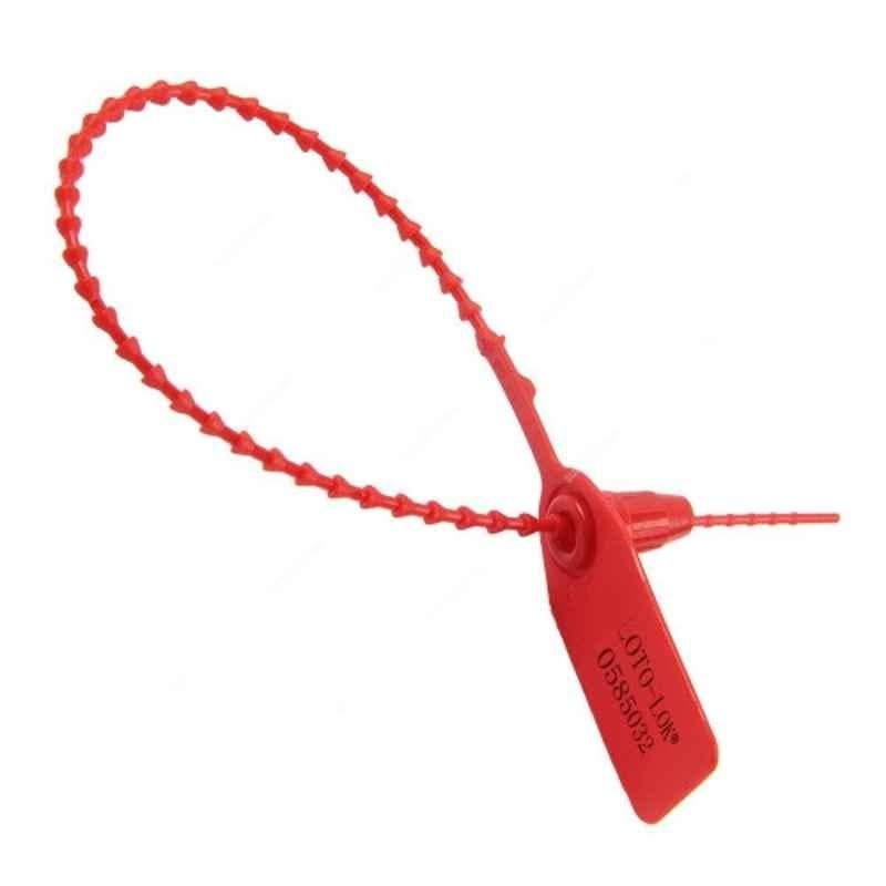 Loto-Lok 250mm Polypropylene Red Security Seal, PS-250B-RD (Pack of 50)