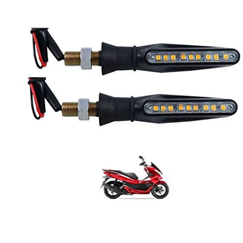Kozdiko 4 Pcs Plastic Front & Rear Side Sleek Yellow Bike Indicator Set for Hero ZIR