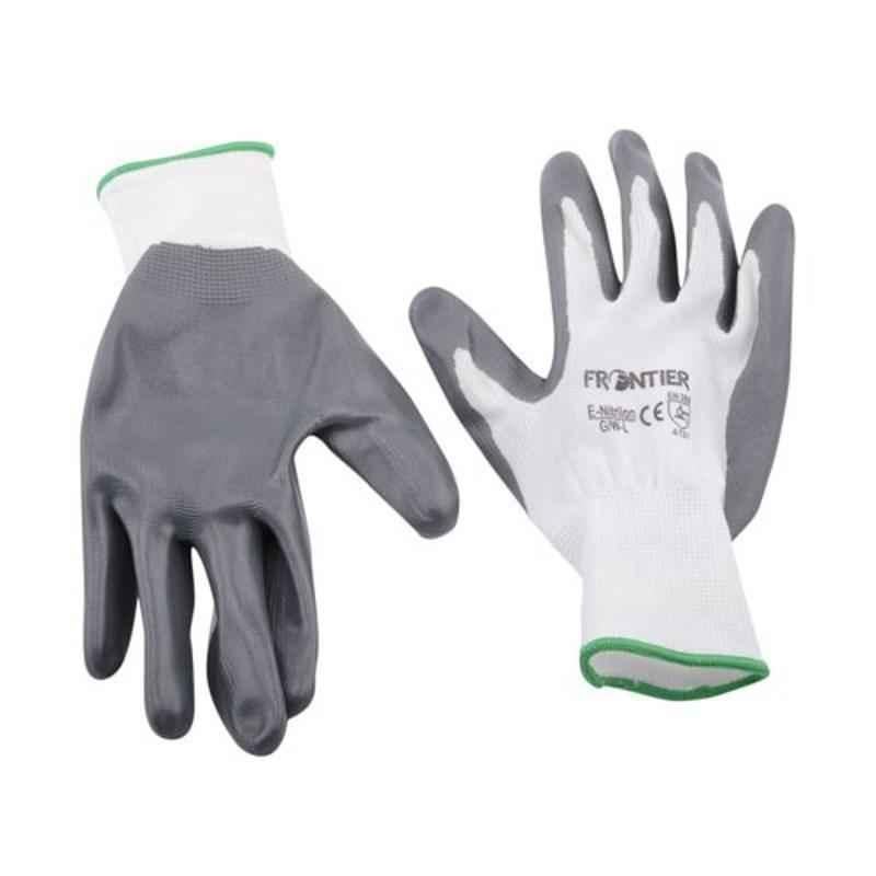 Frontier White & Grey Nylon Cut Resistant Gloves (Pack of 3)