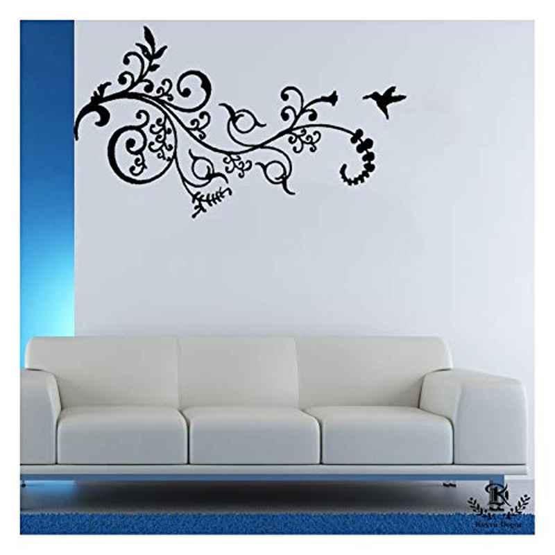 Kayra Decor 36x72 inch PVC Swirl Wall Design Stencil, KHSNT399
